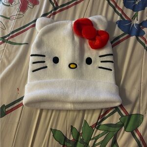 Hello Kitty Kids Beanie with Red Bow
